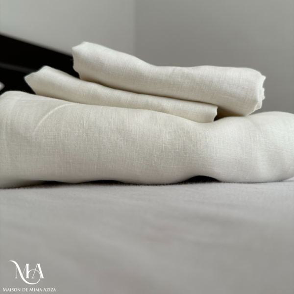 Linen Bed sheet White