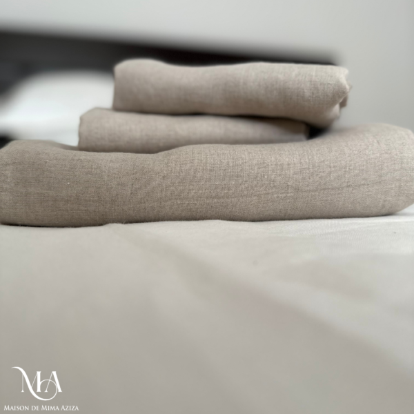 Linen Bed sheet beige